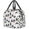 Cute Penguin Musician Pattern Lunch Box Bento Box Insulated Lunch Boxes Reusable Waterproof Lunch Bag for Office Picnic Hiking