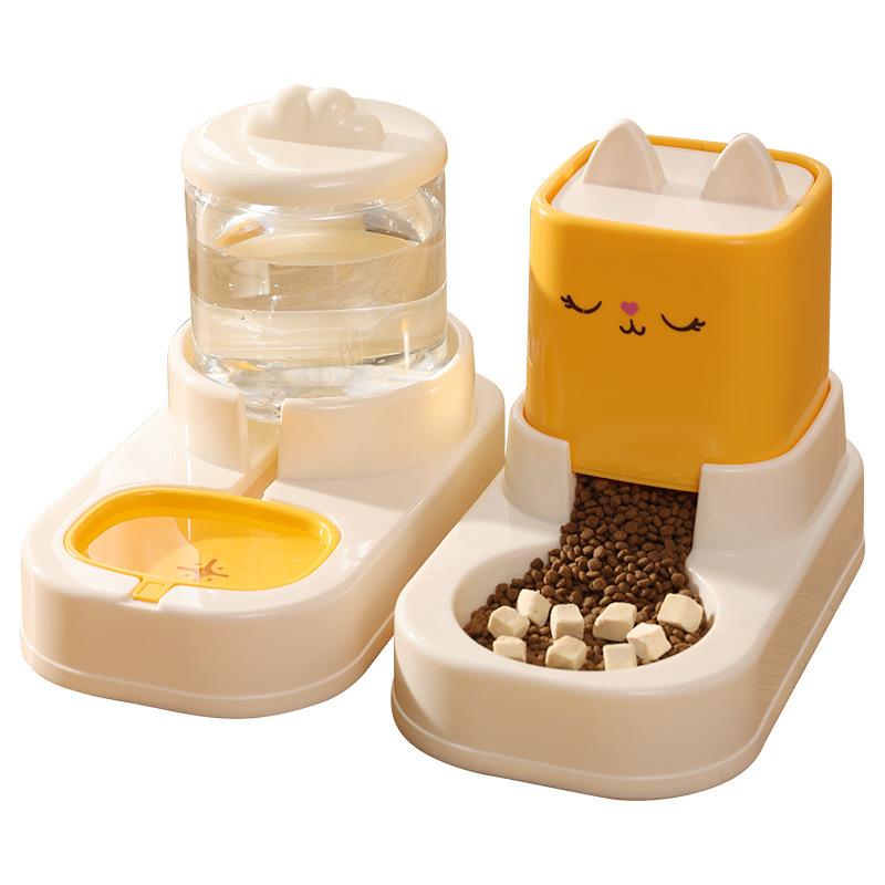 Pet Cartoon Feeding Water Feeder Large Capacity Cat and Dog Universal Cat Bowl Dog Basin Pet Supplies