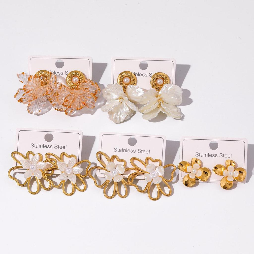 Stainless Steel Cross Earrings: Light Luxury, High-End Design, Versatile Fashion, Niche Temperament