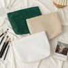 Solid Color Corduroy Cosmetic Bag Corduroy Material Korean Style Canvas Bags Wear-resistant Portable Cosmetic Storage Bag