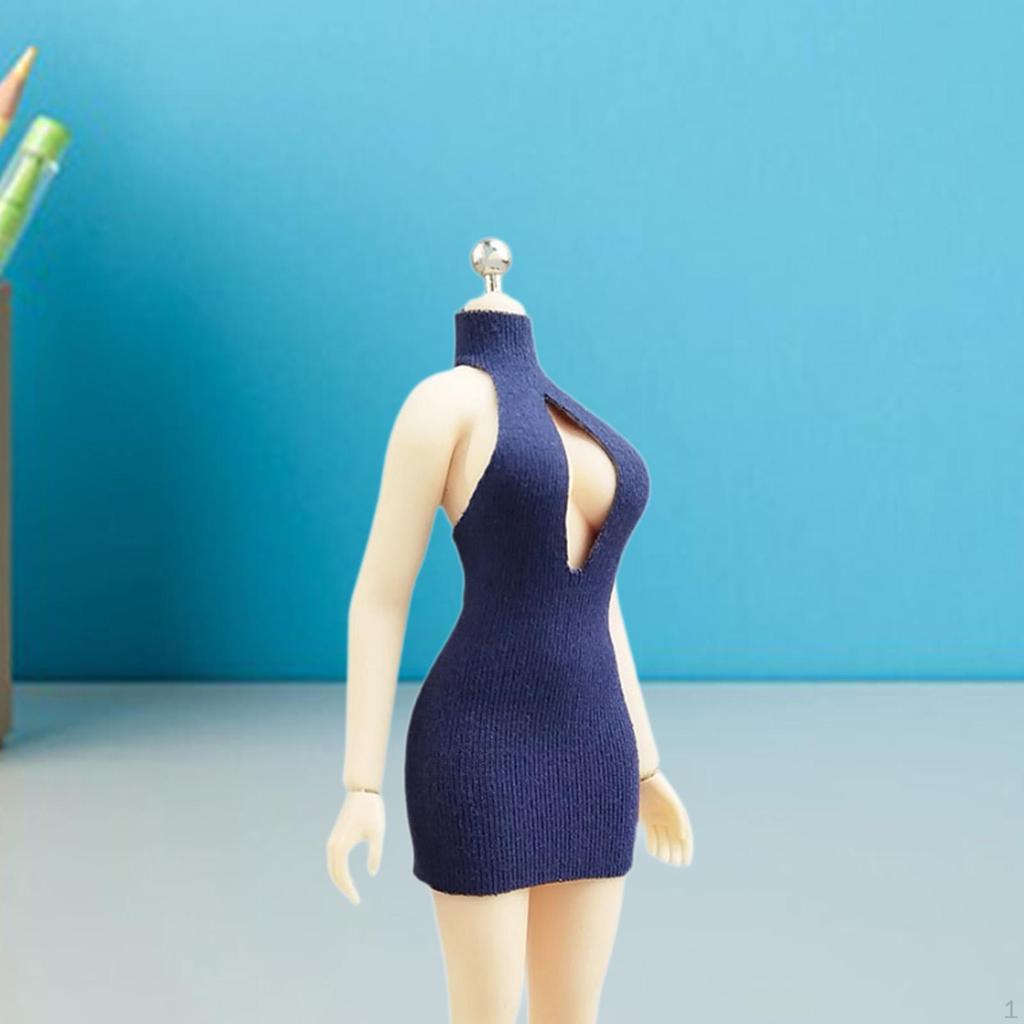 1/12 Action Figure Clothes Doll Costume Accessories Mini Dress Trendy Up Women for 6 Inch