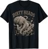 XWDHMHFE Vintage Dirty Octopus Heads with Skateboard Music Lover T-Shirt