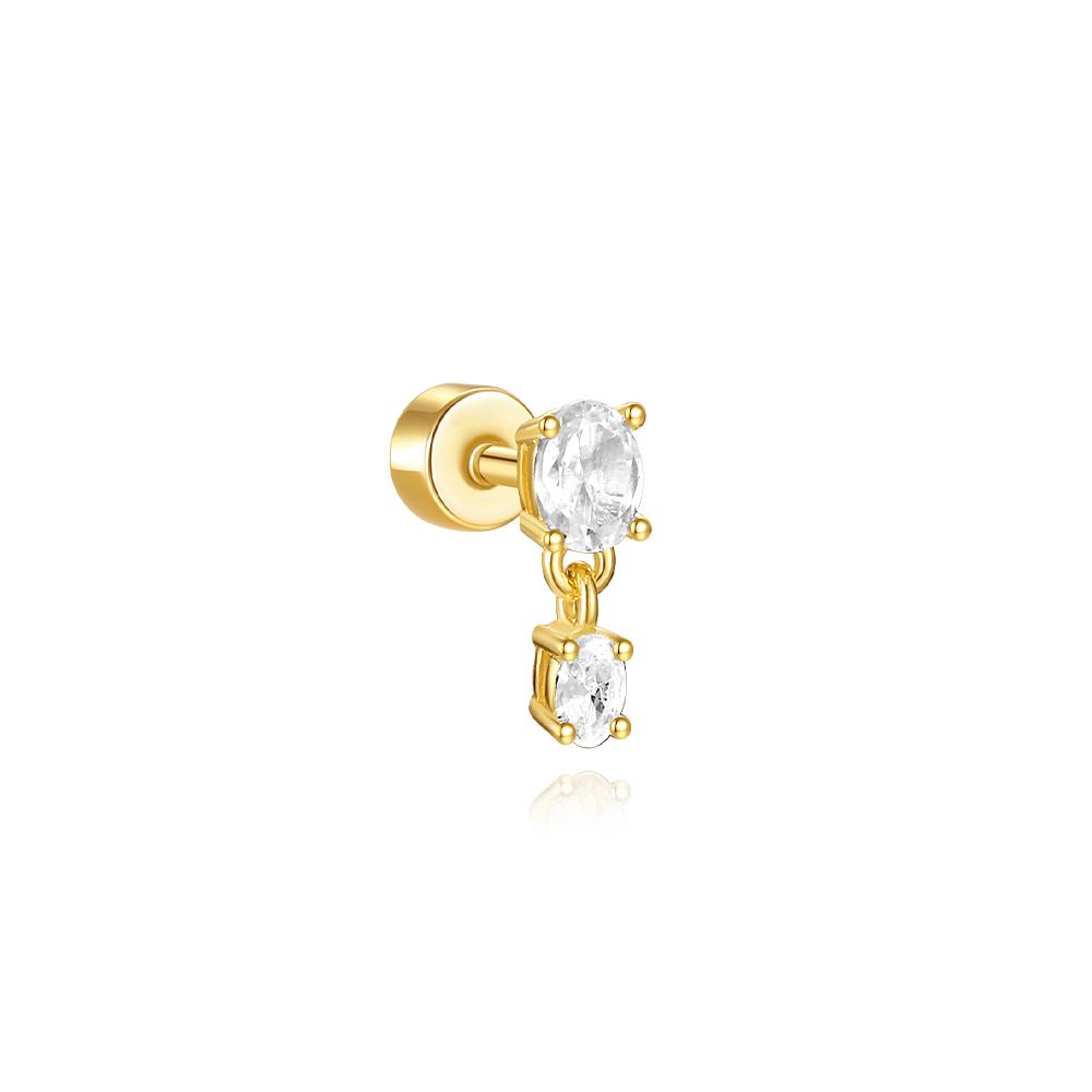 AIDE Coração Bola Redonda Hélice Plana Brinco Piercing Prata Esterlina 925 Tarraxas Geométricas Zircônia Exquisite Adorno Tarraxas Brincos