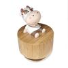 falado Mini Wooden Animal Rotary Music Box with Cute Cow Ornament You are My RC001 (Tune Sunshine),
