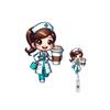 Catramă retractabilă medicală de desene animate Doctor Asistentă Licență de muncă Snur creativ ușor de trage Cataramă Certificat Nume de marcă