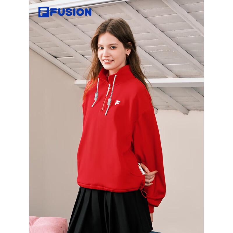 FILA FUSION Women s Pullover Knit Long-Sleeve Sweatshirt S