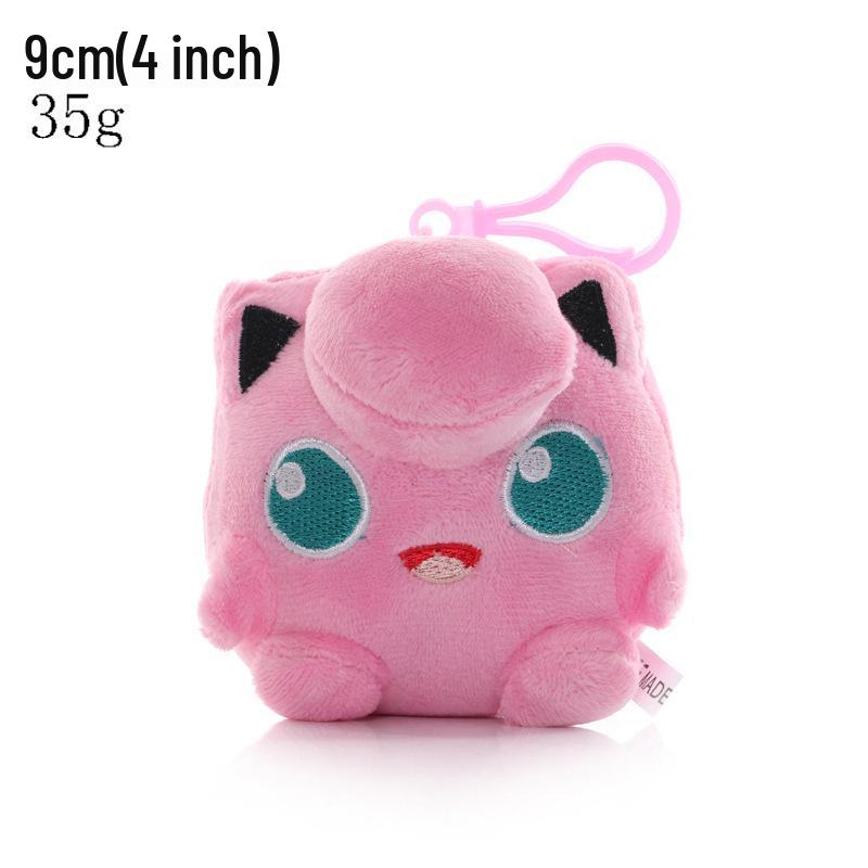 Conjunto de Chaveiros de Pelúcia Pokémon: Squirtle, Charmander, Psyduck, Bulbasaur & Pikachu