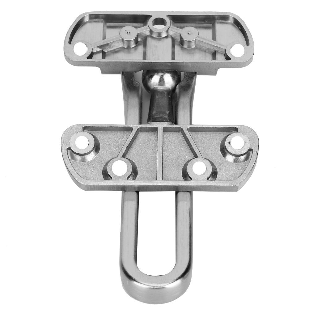 Brushed Nickel AntiTheft Lock Buckle Stainless Steel Swing Bar Door Lock  Front Door