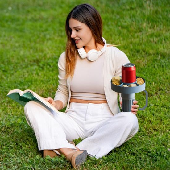 Outdoor Snack Tray with Handle 3D Printed Snacks And Drinks Tray for Cola And Beverages Portable Snack Organizer for Home Office Outdoor Travel