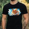 T-Shirt Herren Fuchs im Anime Style Motiv Baumwolle Größe XS bis 5XL
