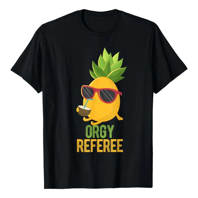 Camiseta Orgy Referee, Divertida, Con Forma De Pina, Swinger S