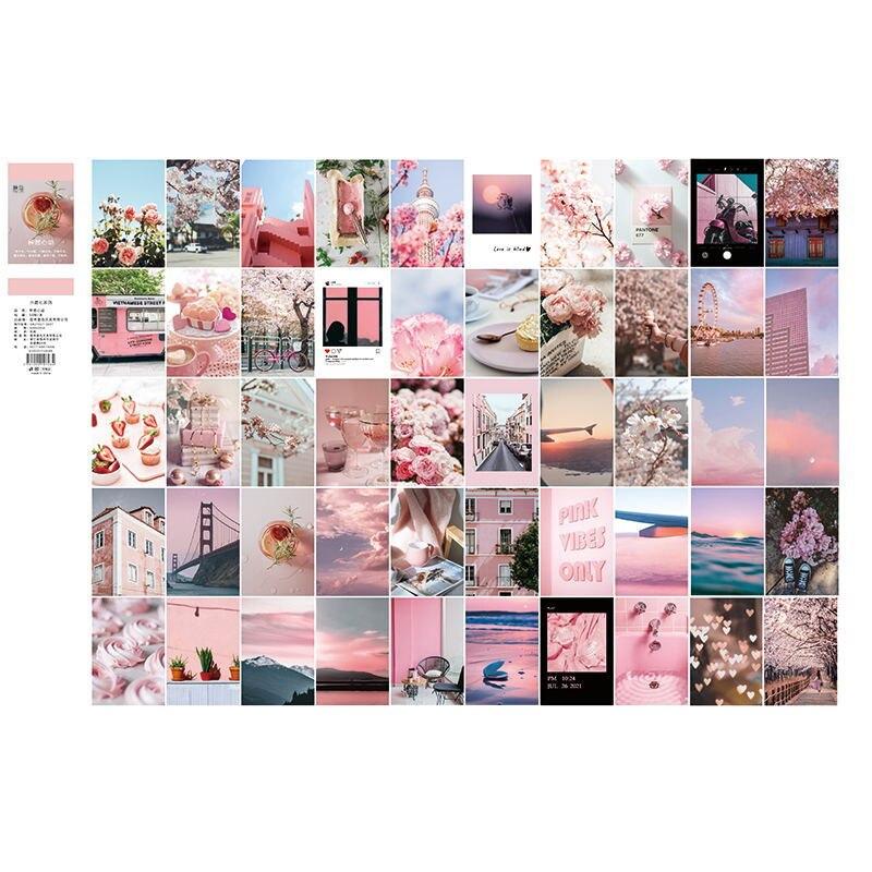 50 yaprak Vintage Kağıt çıkartma kitabı DIY Günlüğü Planlayıcısı Dekorasyon Manzara INS Etiket Albümü Telefon Scrapbooking Kawaii Kırtasiye