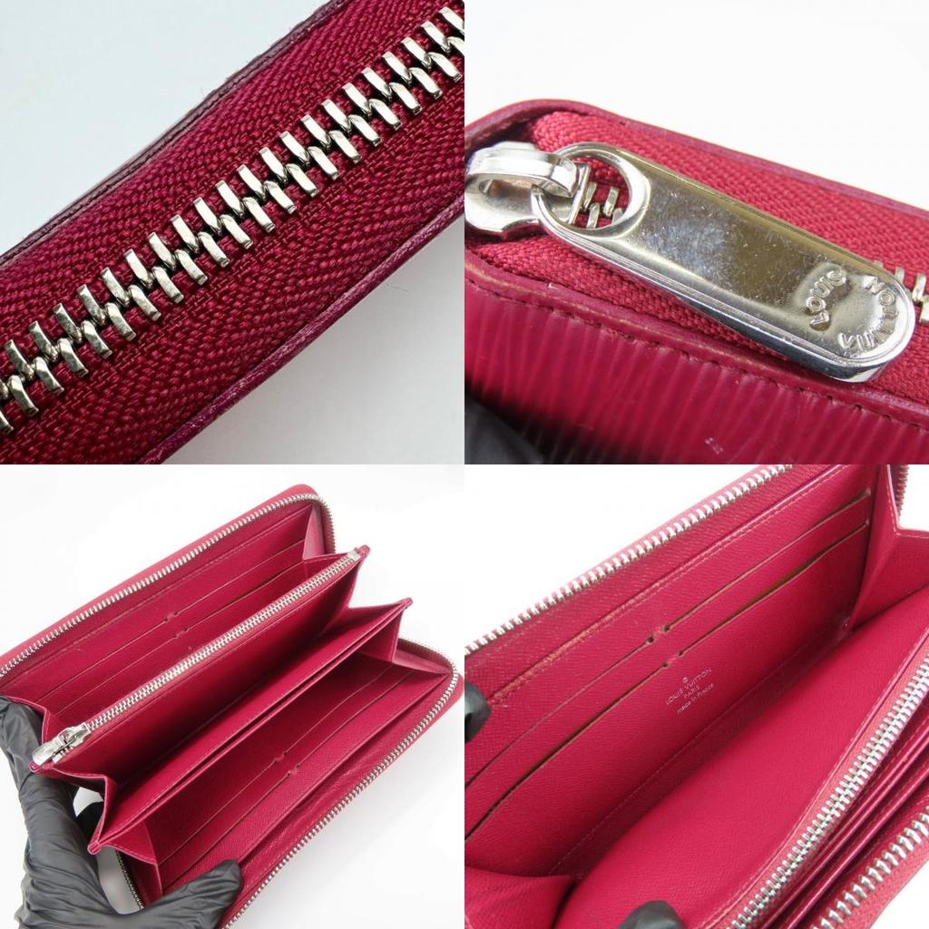 Used LOUIS VUITTON Purse Zippy wallet M61858 Epi Leather Fuchsia Bordeaux Zip Around