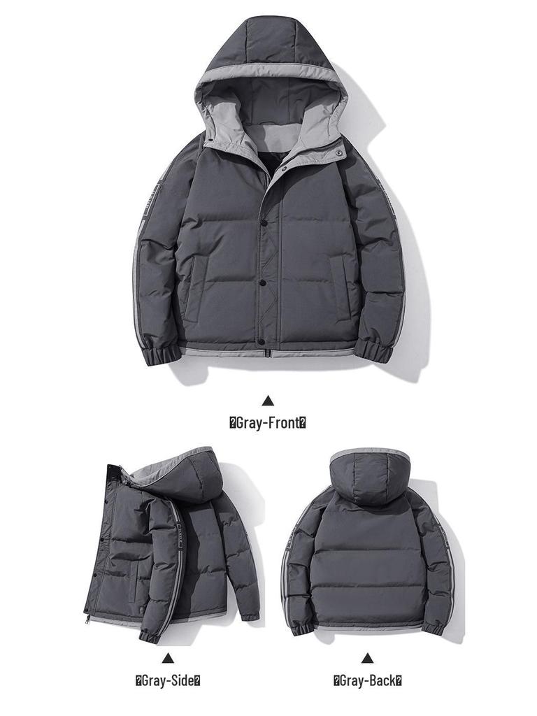 Men's Thickened Warm Hooded Winter Cotton Jacket - Trendy, Loose-Fit Coat