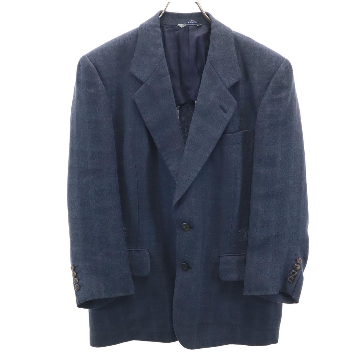 

GIVENCHY 90s Linen Old Check Pattern tailored jacket S charcoal Men s Used