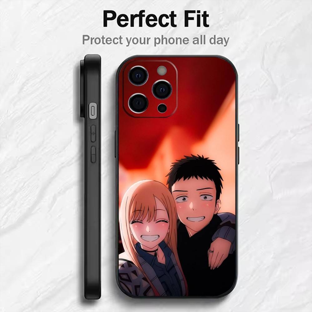 My D-Dress-Up D-Darling Phone Case For iPhone17,16,15,14,13,12 Plus,Max Soft Silicone Black Cover iPhone12PRO