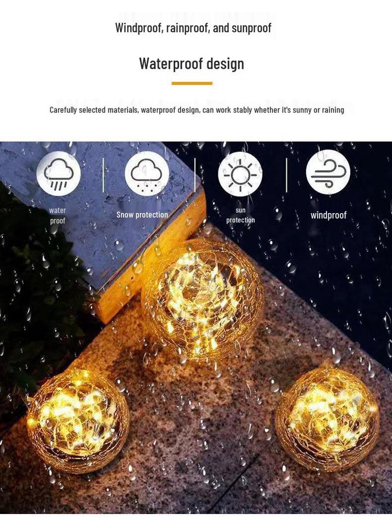 LED Solar Glass Ball Street & Garden Light: Waterproof, Outdoor Lawn Insert Landscape Light