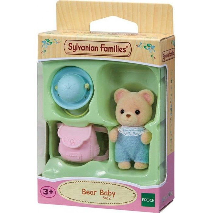SYLVANIAN FAMILIES - Bébé Ours - Mini-univers - Mixte - Avec Chapeau et Sac