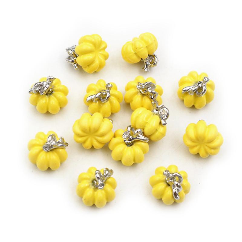 10pcs/lot 10x11mm 3D Enamel Pumpkin Charms Pendant DIY Jewelry Making Findings Supplies for Necklace