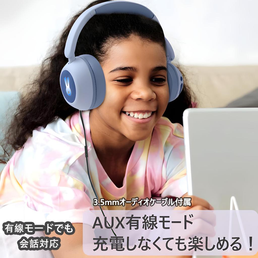 SITOAT Kids' Bluetooth 6.0 Headphones with Kids Mode, 85db Volume Limit, Hearing Protection, and a Built-in Microphone for Calls. Wireless Over-Ear