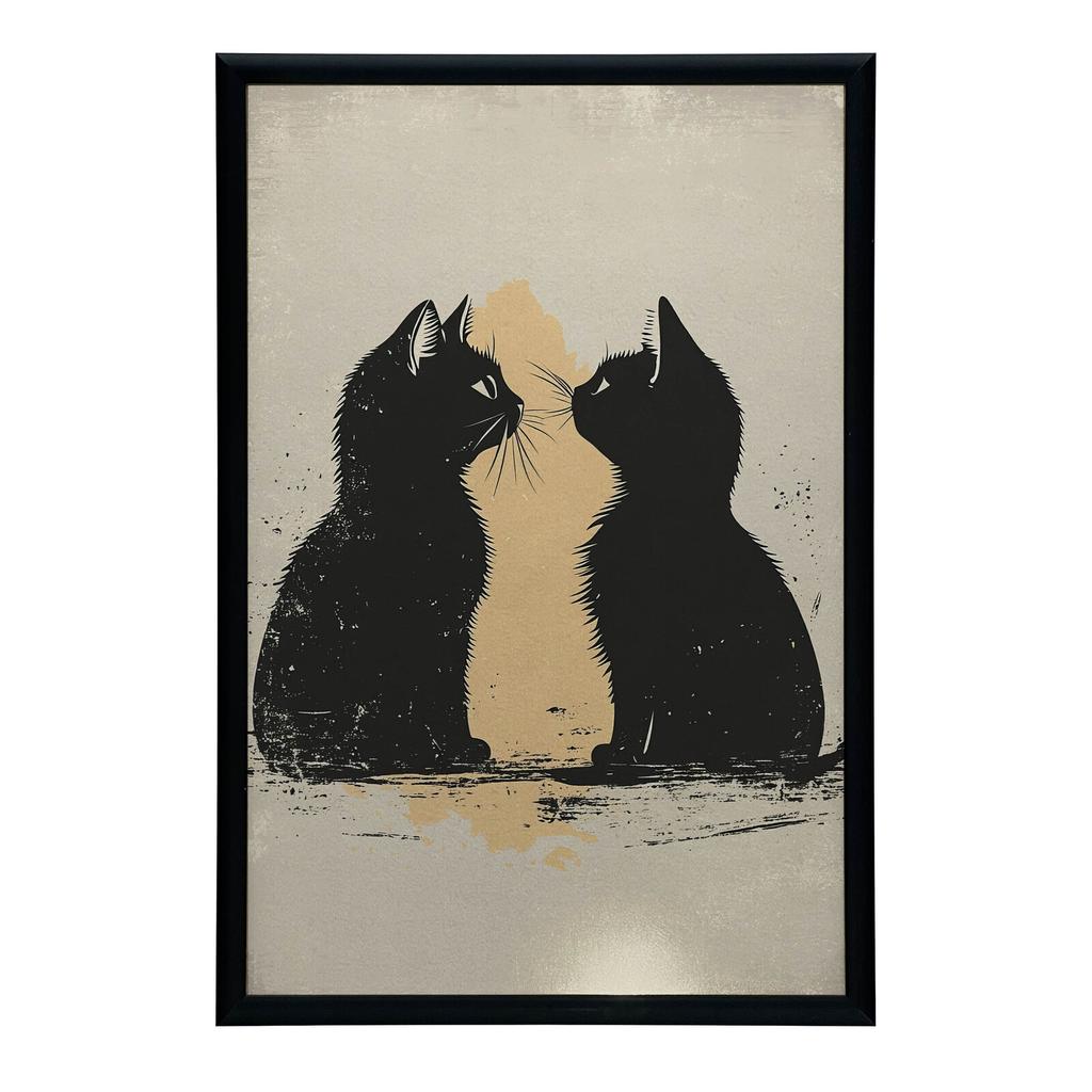 Love In Cat Style Love In Cat Style, 40X50 Cm, Unframed, Matte Paper 230 Gsm