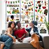 101 Pcs Kwanzaa Window Stickers Clings Kwanzaa Wall Decorations Decals Vinyl Kinara Candles Wall Stickers n n Candles Festival Holiday Party Decor