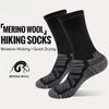 1 Pair Men' & Women' Wool Athletic Socks with Terry Cushioned Sole, Shock Absorption & Breathable Moisture-Wicking- Wool Wool Sports Training Socks