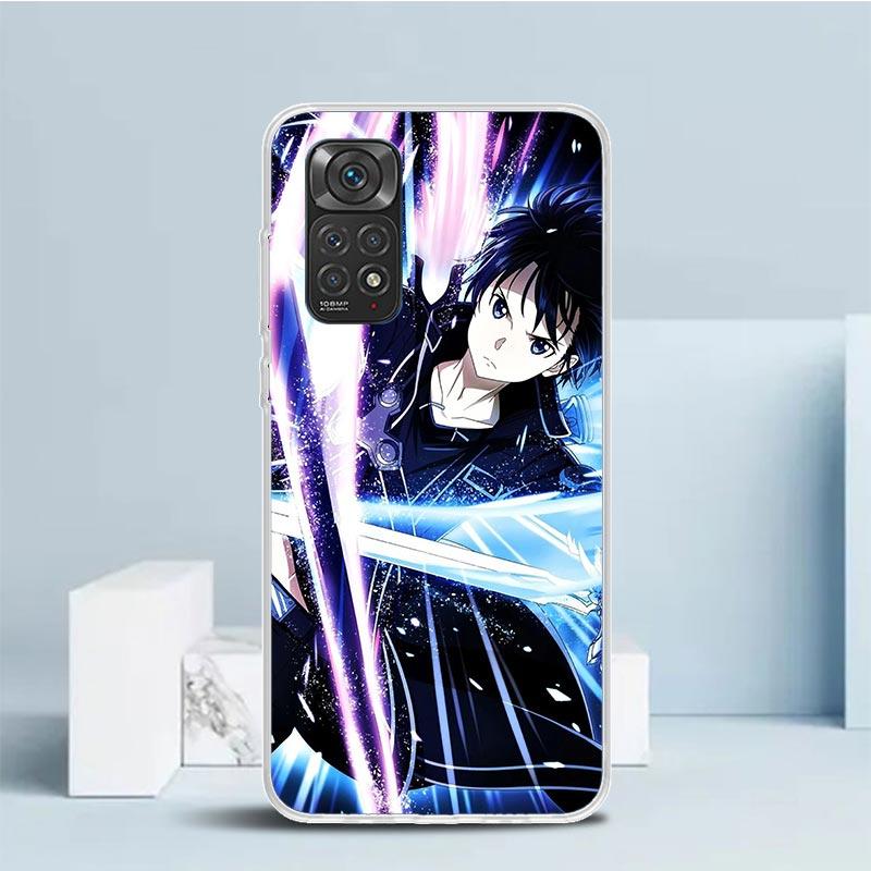 Sword Art Online Kirito Soft Cover for Xiaomi Redmi Note 15 14 13 12 Pro Plus Phone Case 14S 11S 11T 11E 10S 10 4G Pattern Shell