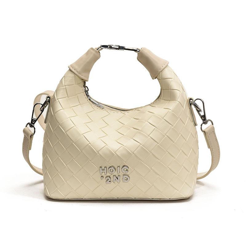 

Новый нишевый дизайн популярная плетеная сумка портативная на плечо мессенджер трендовая женская сумка белый