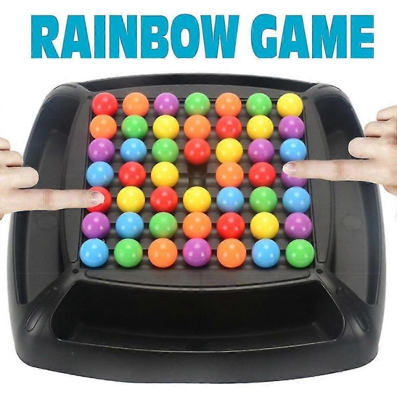 2-4 Players 20cm Rainbow Ball Elimination Concentration Bead Training Board Game Magic Chess Family Party Toys For Children