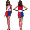 New Halloween Suicide Squad Clown Female Suicide Squad Harley Quinn Anime Costume Stage Outfit