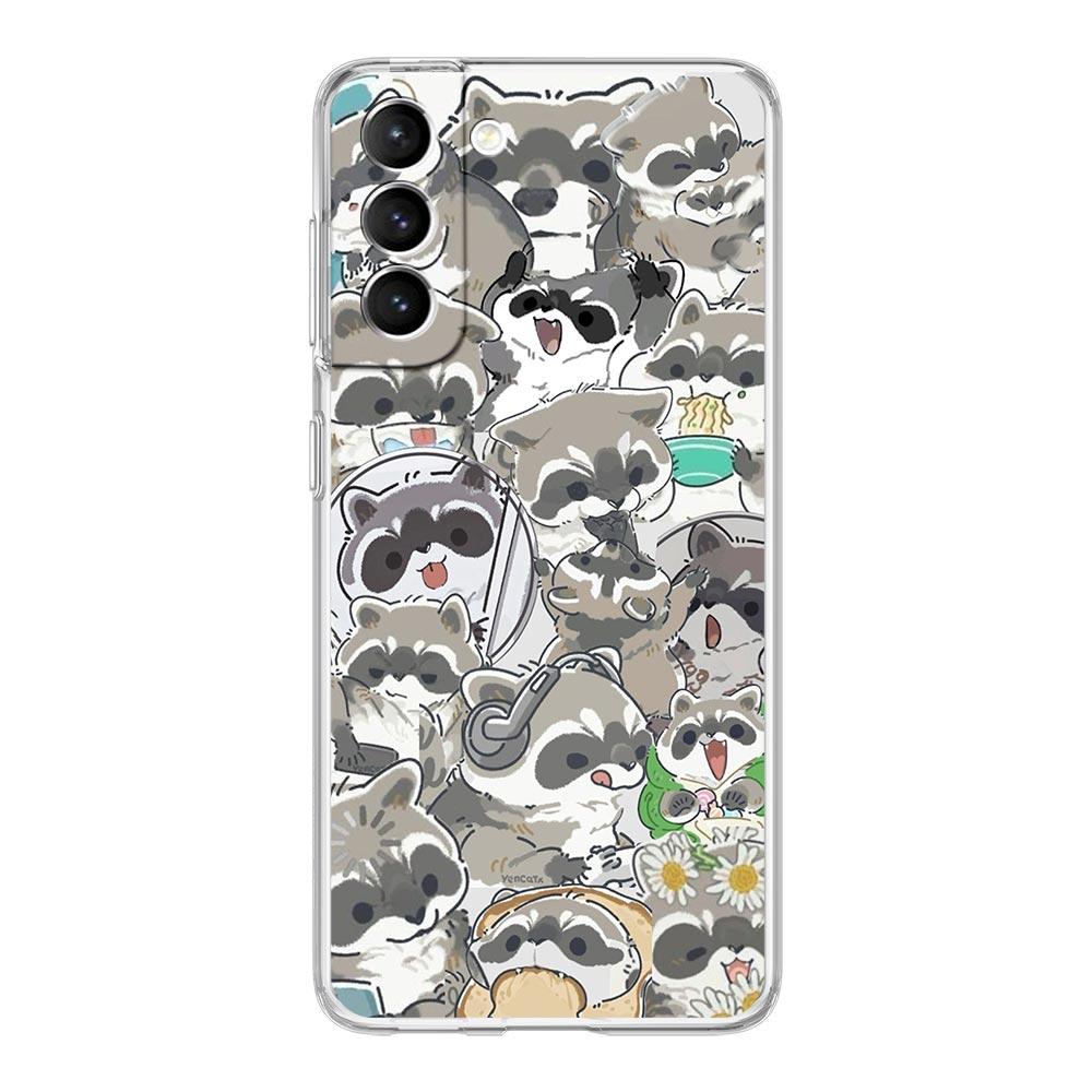 

Clear Phone Case For Samsung Galaxy S24 Plus S23 FE S22 S21 S20 Ultra 5G S10 S10E S9 S8 Soft Silicone Cover mapache Samsung S9 Plus