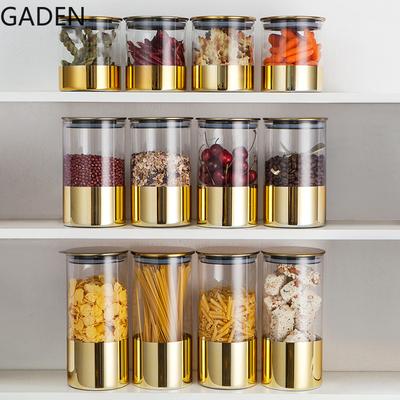 Barattolo ermetico in vetro borosilicato ad alta resistenza per alimenti, contenitore per alimenti in vetro a prova di umidità, distributore di cereali, forniture per la conservazione in cucina