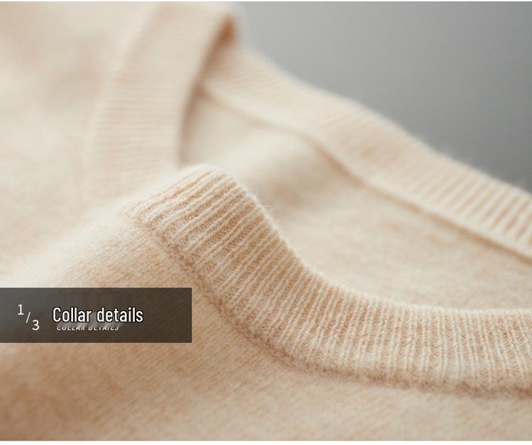 Men's Trendy Wool Round Neck Sweater: Autumn/Winter Collection, Long Sleeve Pullover for Casual Wear