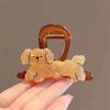Hair Claw Cartoon Dog Design No Pressure Strong Grip Hair Clip