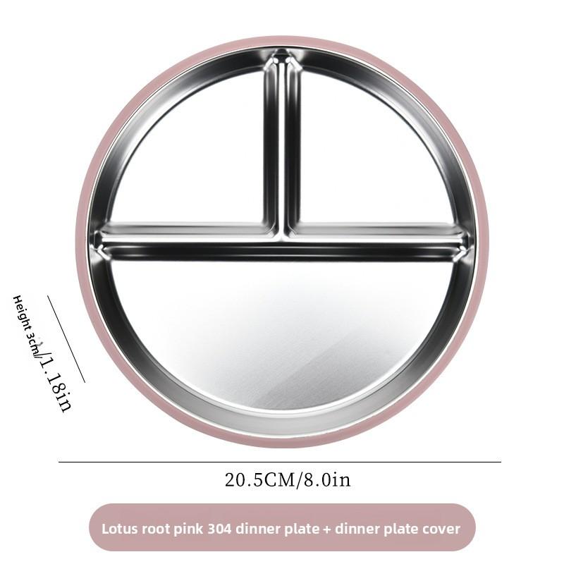 

Разделенная противоскользящая и теплоизолирующая детская тарелка для кормления 20CM розовый