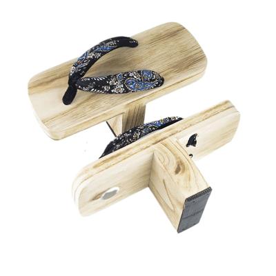 Geta Single Tooth Training Paulownia Stand Plain Wood Tengu Geta No Pain Paulownia Geta Yukata Soft Thong FL1209 [FANGLI] Men's Women's (Blue, 27cm)