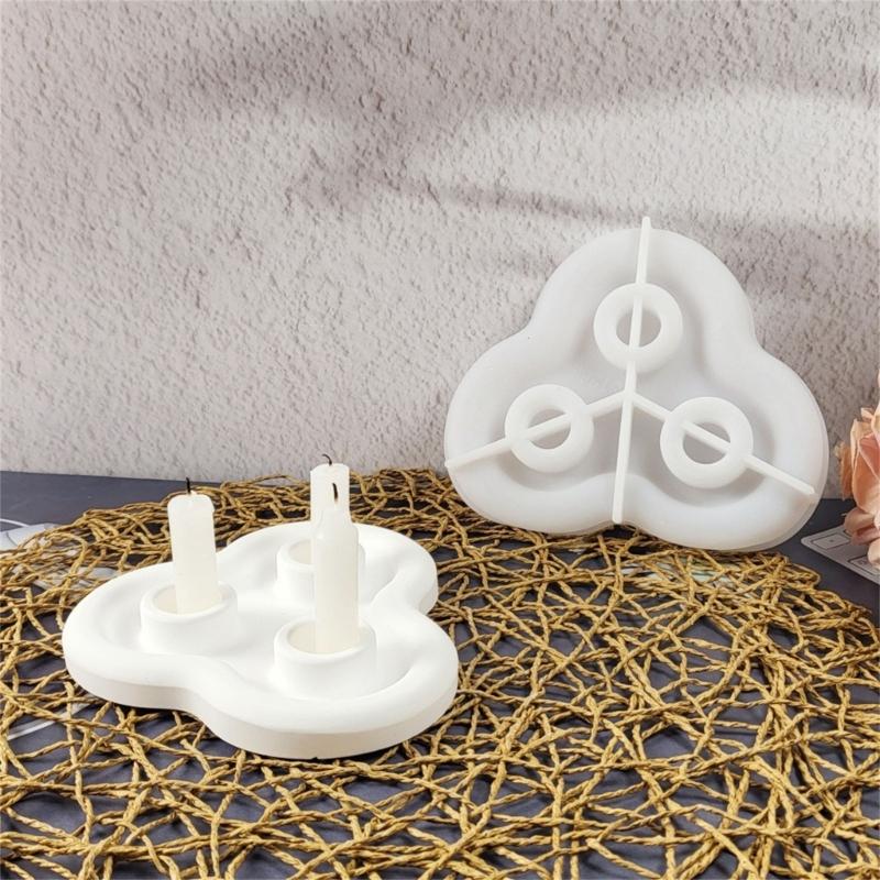 Mehrzweck Stabiles Silikon Mehrfach-Kerzenhalter Form Set Tragbar für Resin Gips Bastelbedarf Sortierte Größen