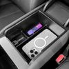 For Byd Yuan Plus  Central Control Armrest Storage Box Anti-Slip Tray Organizer Automotive Interior Accessories Black