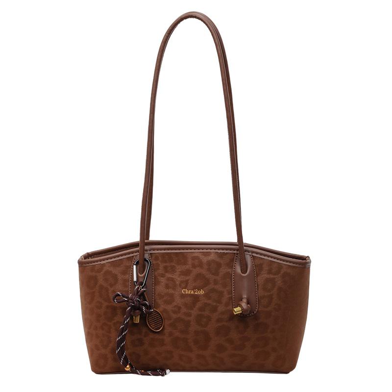 

Леопардовый принт Универсальная женская сумка-тоут большой вместимости для поездок на работу Single Bag коричневый