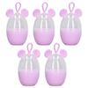5Pcs Makeup Sponge Holder Purple Cartoon Mouse Transparent Smoothing Beauty Sponge Case for Storage Travel
