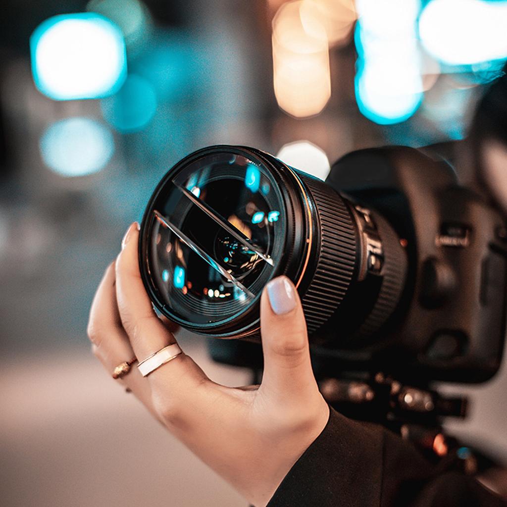 62mm Doppel-Split-Diopter-Filterglas Doppel-Halbmond-Weichzeichner Spezialeffektfilter für spiegellose Kamera SLR-Kamera