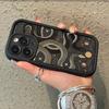 Double snake playing beads are suitable for iphone15pro mobile phone case Apple 16 anti-drop 14 personality 13promax new 12x