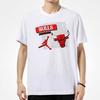 Men's Air Jordan Chicago Bulls Basketball Sports Printing Round Neck Short Sleeve White T-Shirt DA6611-100