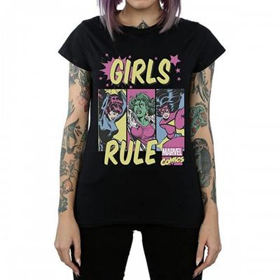 Womens/Ladies Girls Rule Cotton Boyfriend T-Shirt