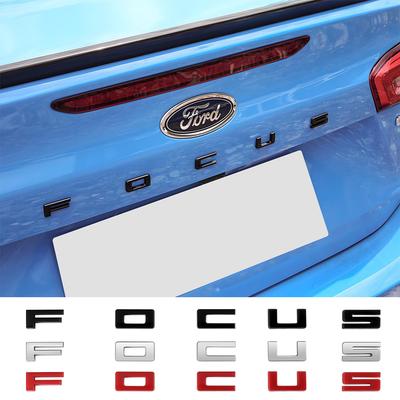 3D ABS Car Trunk Letter Badge Sticker Decoration Auto Accessories For Focus Fiesta Mondeo Mustang Ranger Kuga Edge Smax ST