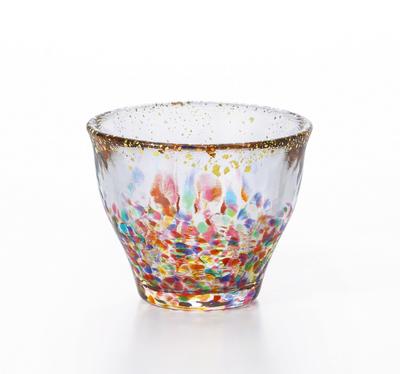 ADERIA Vidro HANABI Sake Cup 85ml Made In Japan Sake Cold Sake Stylish Gift for Housewarming Small Retirement Birthday Gift Tsugaru Gold-Rimmed