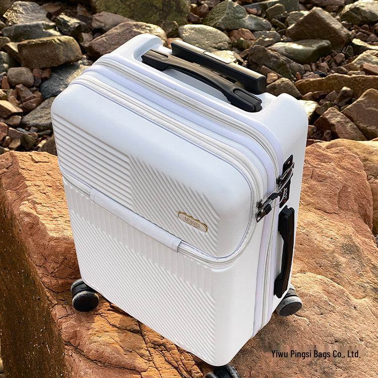 Ping Si 20-Inch Multifunctional Carry-On Suitcase for Women, Men, and Students
