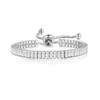 Stylish Rectangular Rhinestone Crystal Women's Adjustable Zirconia Bracelet
