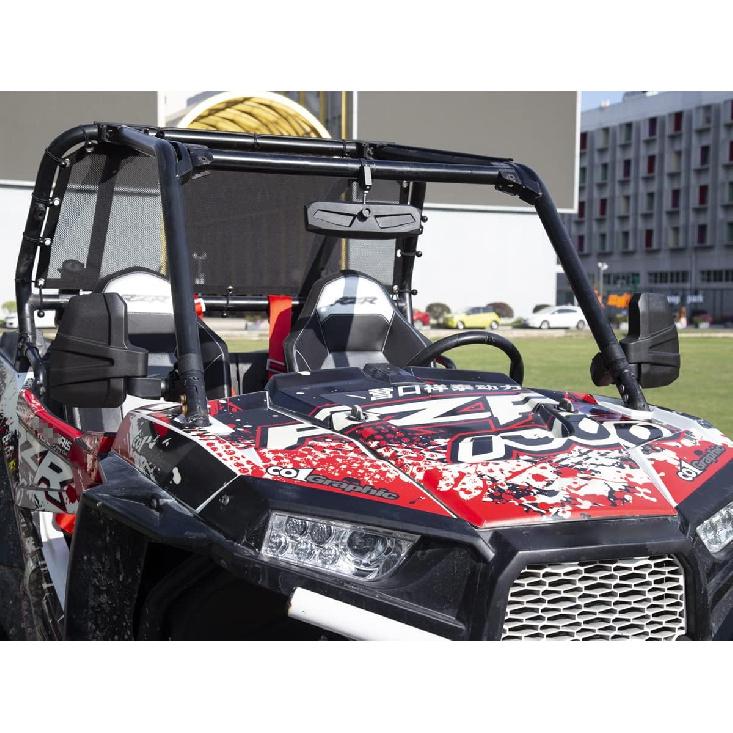 UTV Rearview Mirror For 1.5" To 2.0"Inch Roll Cage, New RZR Mirrors With Simple Adjustment Of Viewing Angle, Compatible With Polaris RZR, Can Am